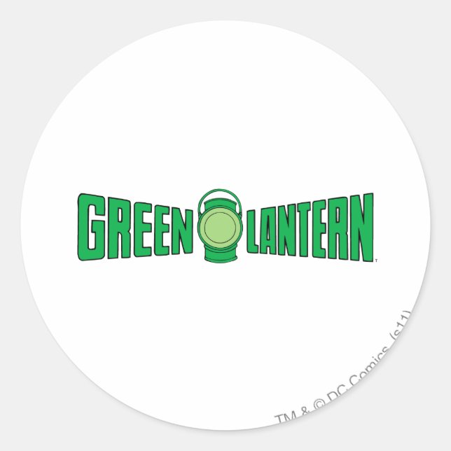 Pegatina Redonda Logo de Green Lantern 5 (Anverso)