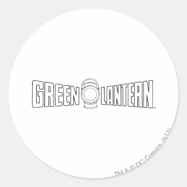 Pegatina Redonda Logo de Green Lantern 6 (Anverso)