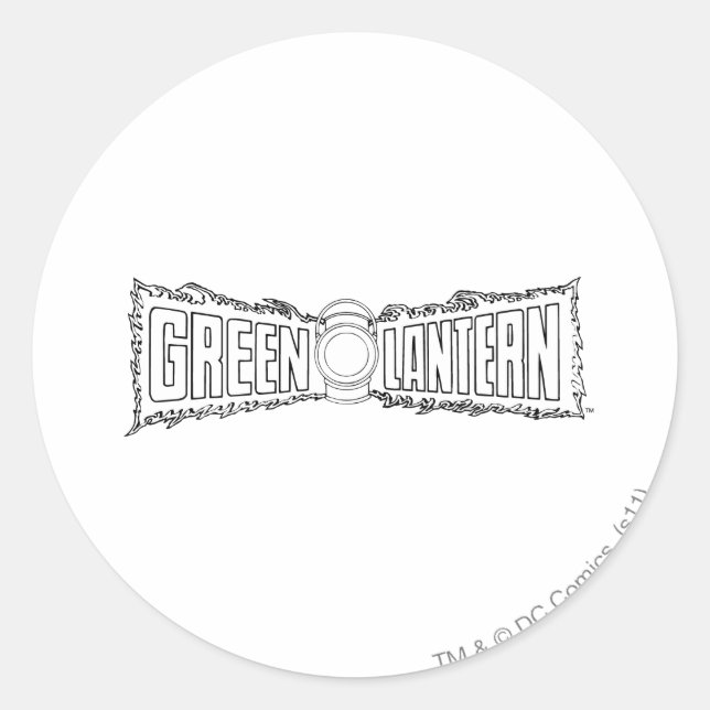 Pegatina Redonda Logo de Green Lantern 7 (Anverso)