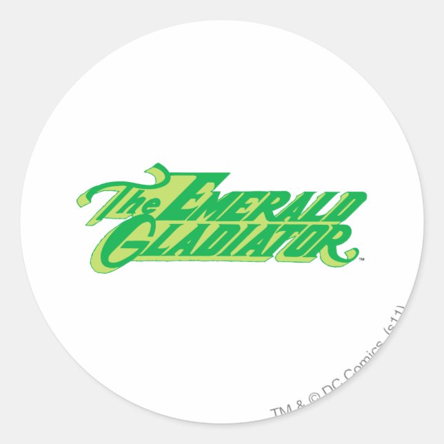 Pegatina Redonda Logo de Green Lantern 8 (Anverso)