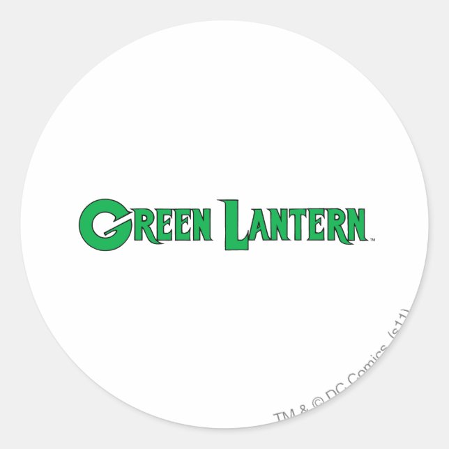 Pegatina Redonda Logo de Green Lantern 9 (Anverso)