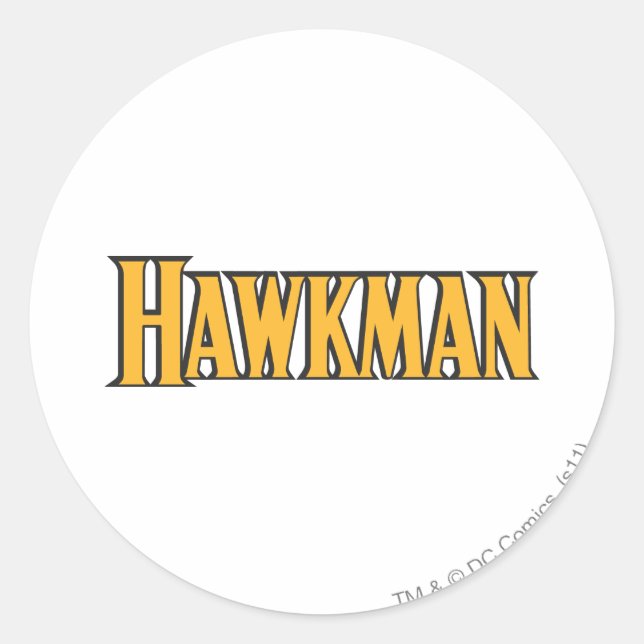Pegatina Redonda Logo de Hawkman (Anverso)