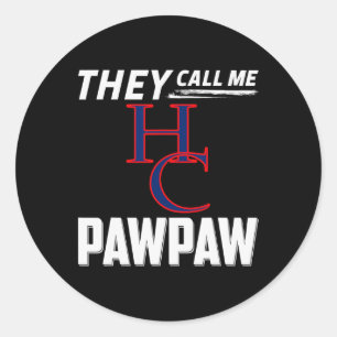 Pegatina Redonda Logo De Henry County Patriots Que Me Llaman Pawpaw