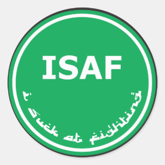 Pegatina Redonda Logo de ISAF