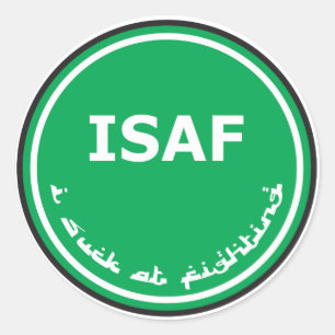 Pegatina Redonda Logo de ISAF