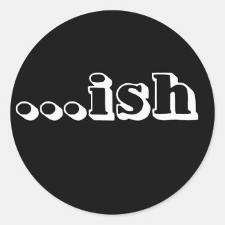 Pegatina Redonda logo de ish Blk