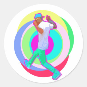 Pegatina Redonda Logo de JERK DANCE
