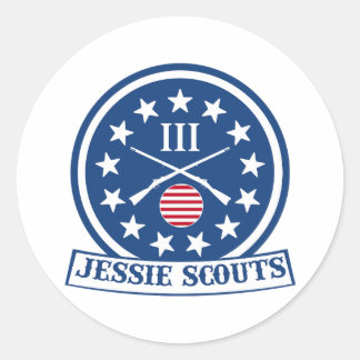 PEGATINA REDONDA LOGO DE JESSIE SCOUTS