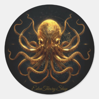 Pegatina Redonda Logo de Kraken