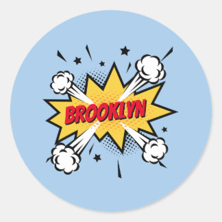 Pegatina Redonda Logo de la convocatoria de un libro de historietas