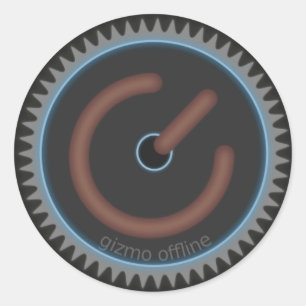 Pegatina Redonda Logo de la empresa Gizmo Offline