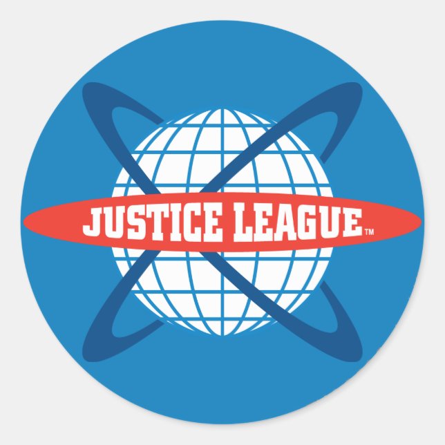 Pegatina Redonda Logo de la Liga de la Justicia (Anverso)