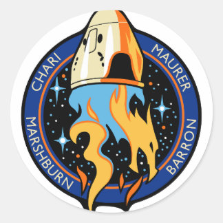 Pegatina Redonda Logo de la NASA SpaceX Crew 3