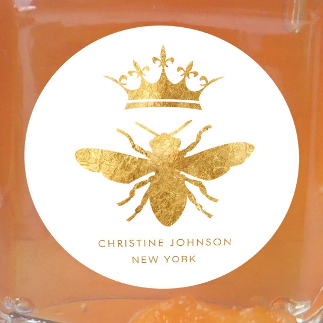 Pegatina Redonda logo de la reina de Relieve metalizado falsa (Subido por el creador)