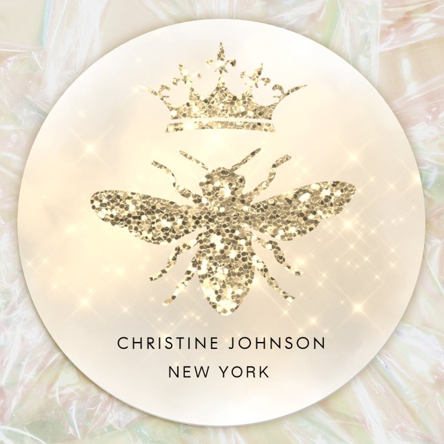 Pegatina Redonda logo de la reina purpurina falsa (Subido por el creador)