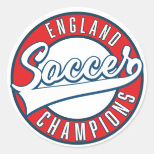 Pegatina Redonda Logo de los Campeones de Fútbol de Inglaterra