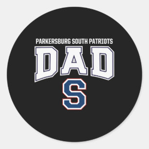 Pegatina Redonda Logo de los Patriotas del Sur de Parkersburg