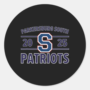 Pegatina Redonda Logo de los Patriotas del Sur de Parkersburg 2025