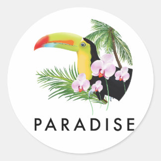 Pegatina Redonda Logo de Marie Galante Guadeloupe