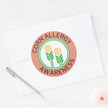Logo de melocotón de concienciación sobre la alerg