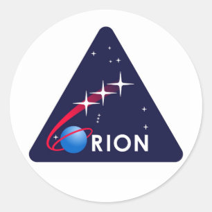 Pegatina Redonda Logo de NASA Orion