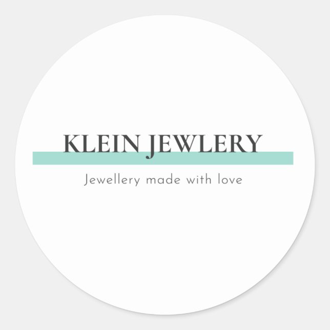 Pegatina Redonda Logo de negocios (Anverso)