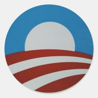 Pegatina Redonda Logo de Obama