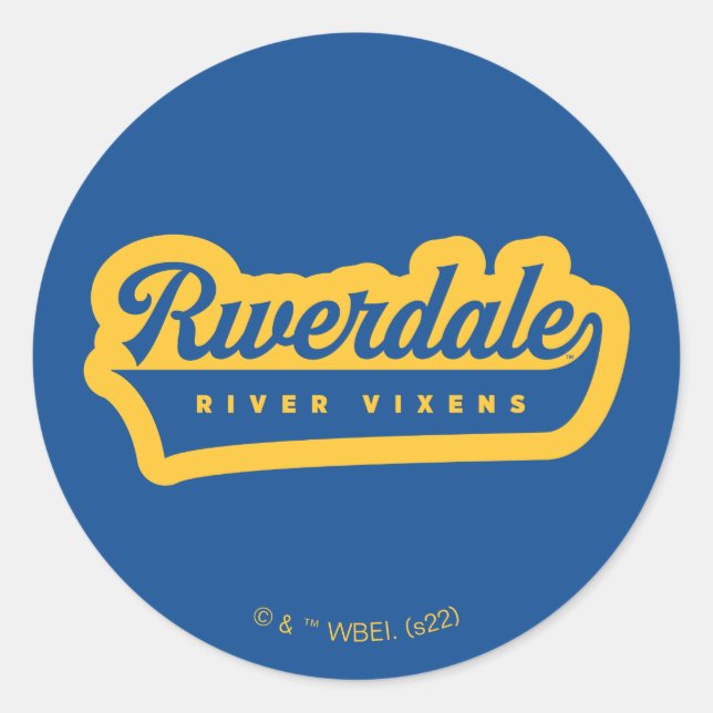 Pegatina Redonda Logo de Riverdale River Vixens (Anverso)