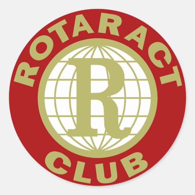 Pegatina Redonda Logo de Rotaract (Anverso)