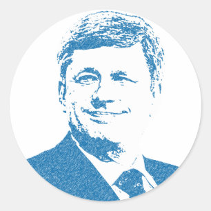 Pegatina Redonda Logo de Stephen Harper