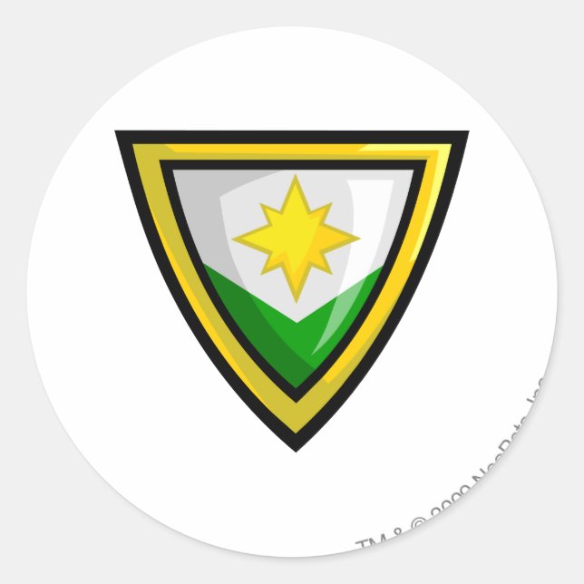 Pegatina Redonda Logo de Team Brightvale (Anverso)