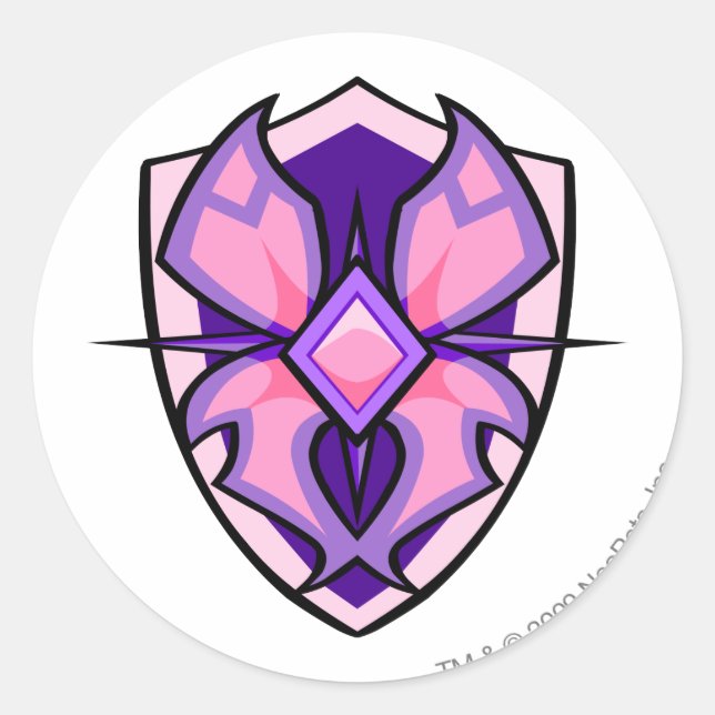 Pegatina Redonda Logo de Team Faerieland (Anverso)