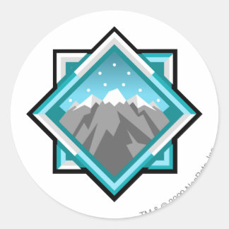 Pegatina Redonda Logo de Team Terror Mountain