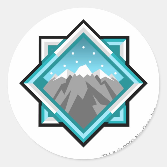 Pegatina Redonda Logo de Team Terror Mountain (Anverso)