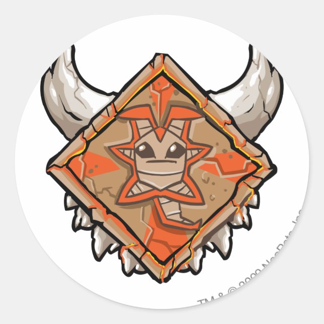 Pegatina Redonda Logo de Team Tyrannia (Anverso)
