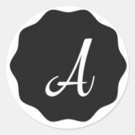 Pegatina Redonda Logo de un diseñador de la letra A