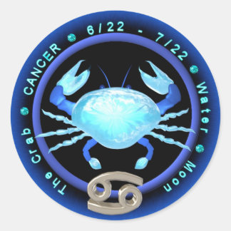 Pegatina Redonda Logo de Valxart Cancer zodiac