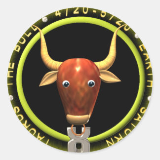 Pegatina Redonda Logo de Valxart Taurus zodiac