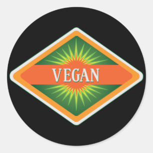 Pegatina Redonda Logo de Vegan Colours