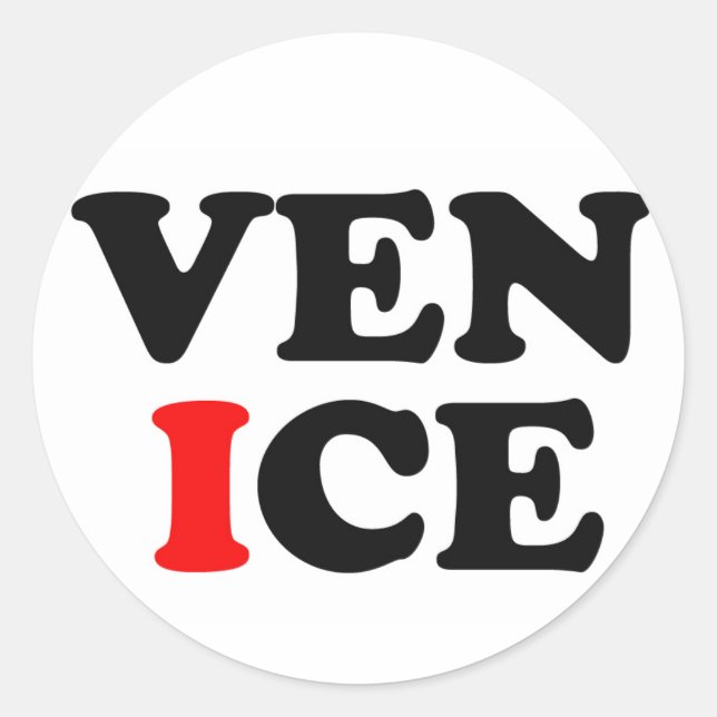 PEGATINA REDONDA LOGO DE VENECIA (Anverso)