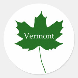Pegatina Redonda Logo de Vermont USA (arce de azúcar)