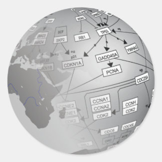 Pegatina Redonda Logo de WikiPathways