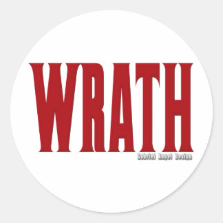 Pegatina Redonda Logo de Wrath