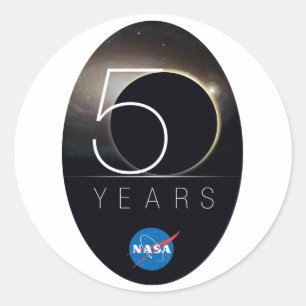 Pegatina Redonda Logo del 50 aniversario de la NASA