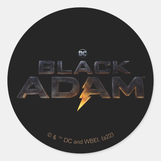 Pegatina Redonda Logo del Black Adam (Anverso)