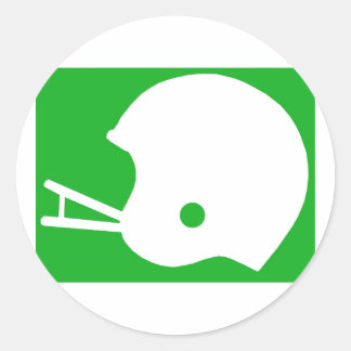 Pegatina Redonda Logo del Casco Verde de Fútbol