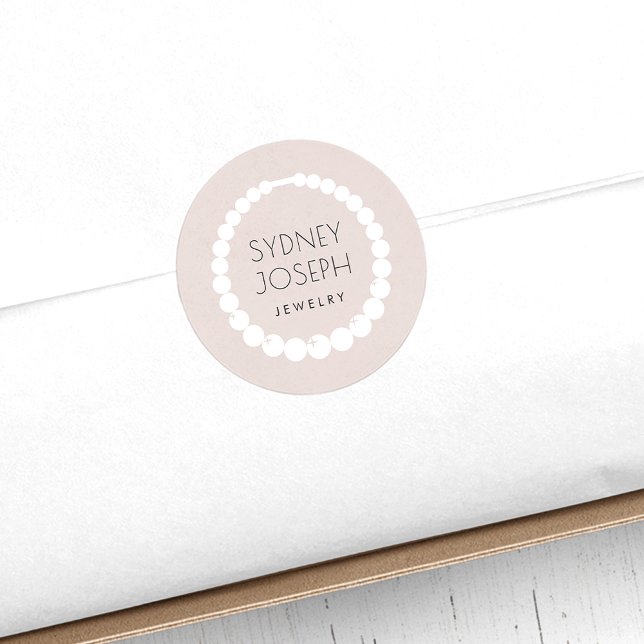 Pegatina Redonda Logo del collar del Pastel | Diseño de joyas (Subido por el creador)