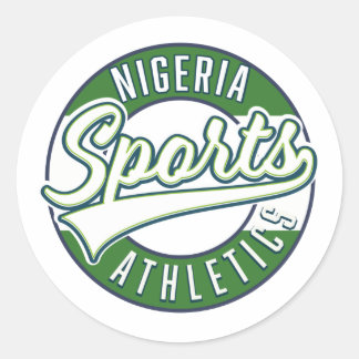 Pegatina Redonda Logo del Deporte de Nigeria