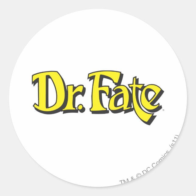Pegatina Redonda Logo del Dr. Fate (Anverso)