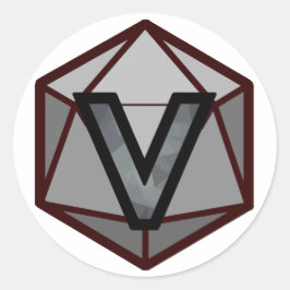 Pegatina Redonda Logo del "EQUIPO GRIS" de la transmisión INVICTUS